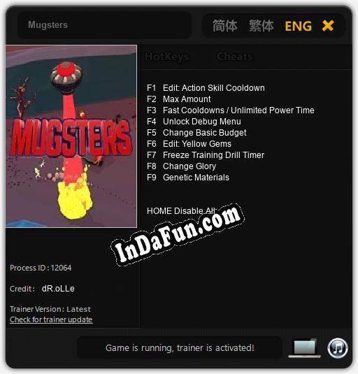 Mugsters: Cheats, Trainer +9 [dR.oLLe]