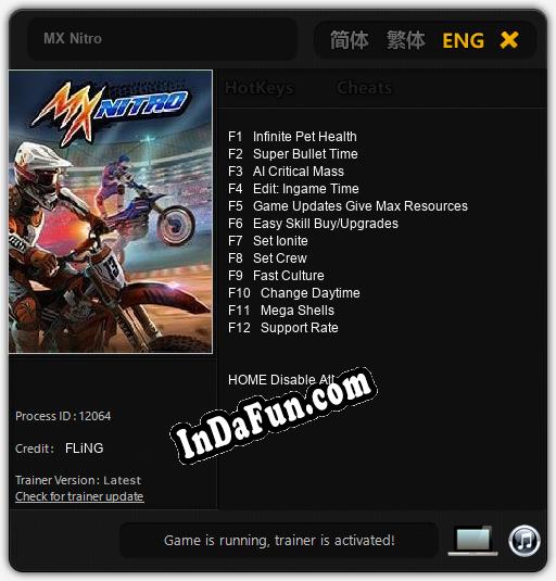 MX Nitro: TRAINER AND CHEATS (V1.0.23)