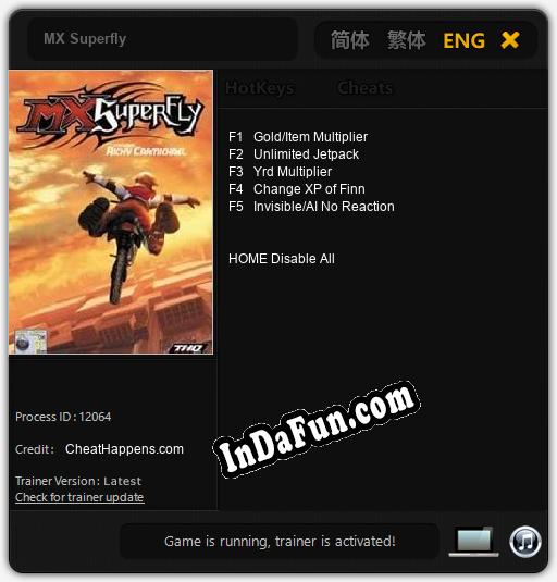 MX Superfly: Cheats, Trainer +5 [CheatHappens.com]