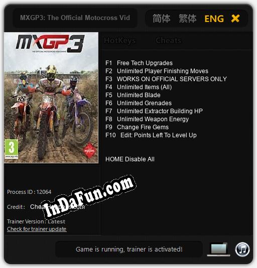 MXGP3: The Official Motocross Videogame: Cheats, Trainer +10 [CheatHappens.com]