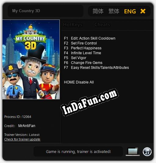 My Country 3D: TRAINER AND CHEATS (V1.0.1)