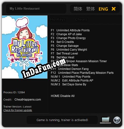 Trainer for My Little Restaurant [v1.0.2]