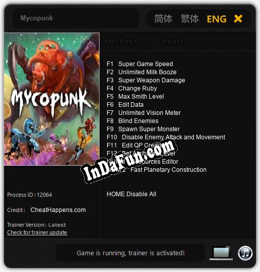 Mycopunk: Cheats, Trainer +14 [CheatHappens.com]