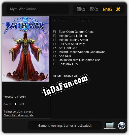 Myth War Online: Cheats, Trainer +9 [FLiNG]