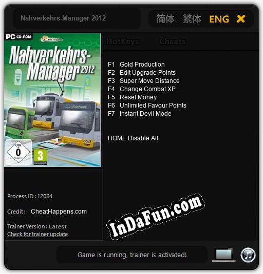 Nahverkehrs-Manager 2012: TRAINER AND CHEATS (V1.0.87)