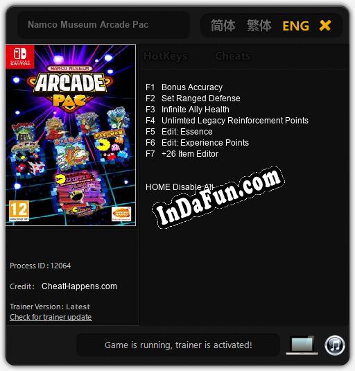 Trainer for Namco Museum Arcade Pac [v1.0.3]