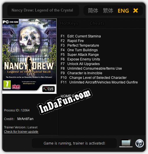 Nancy Drew: Legend of the Crystal Skull: Cheats, Trainer +11 [MrAntiFan]