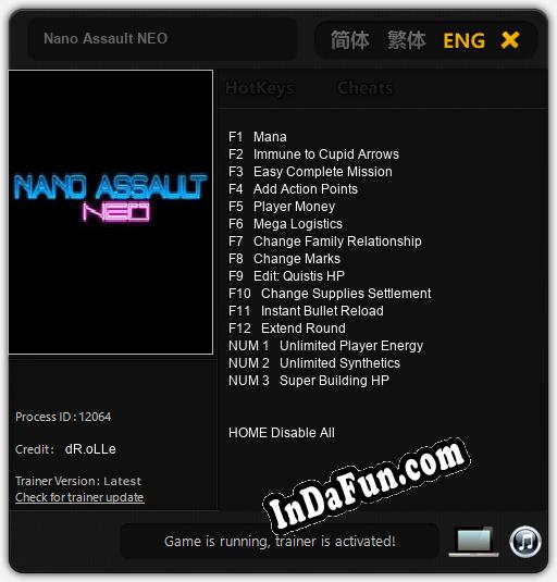 Nano Assault NEO: Trainer +15 [v1.6]