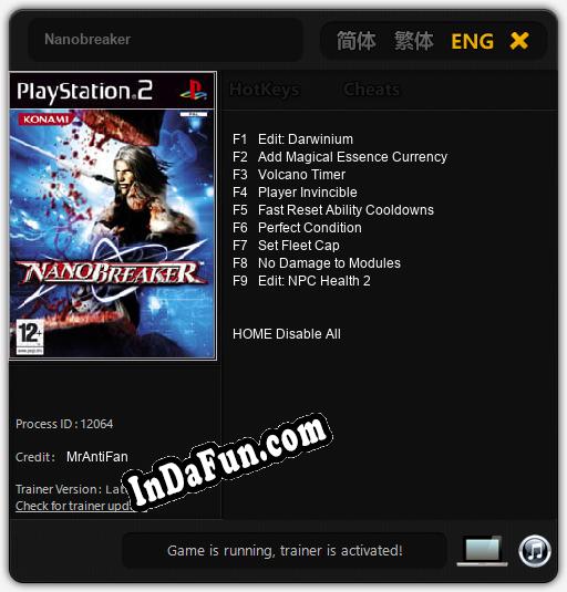 Nanobreaker: Cheats, Trainer +9 [MrAntiFan]