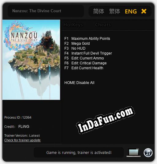 Nanzou: The Divine Court: Cheats, Trainer +7 [FLiNG]