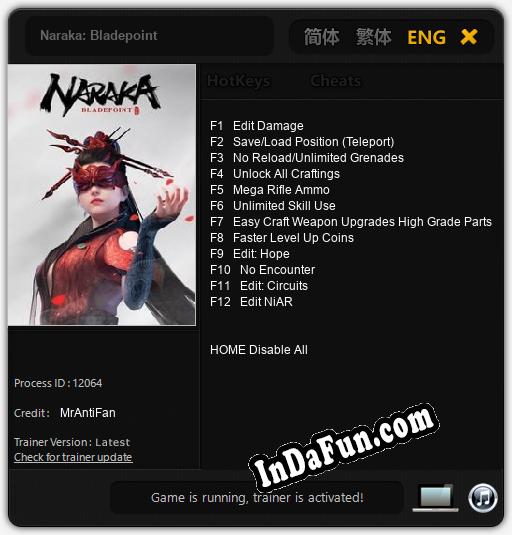 Trainer for Naraka: Bladepoint [v1.0.6]