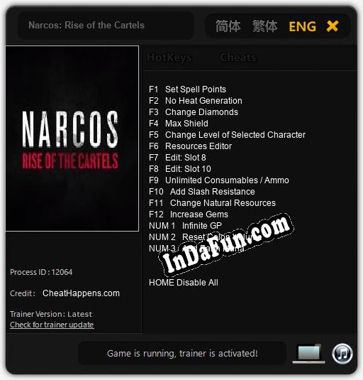 Narcos: Rise of the Cartels: Cheats, Trainer +15 [CheatHappens.com]