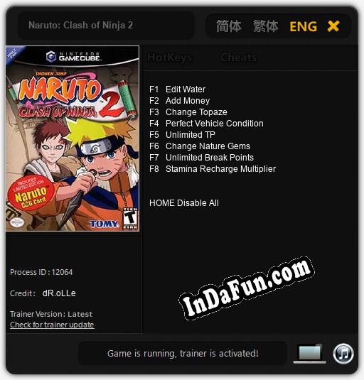 Trainer for Naruto: Clash of Ninja 2 [v1.0.4]