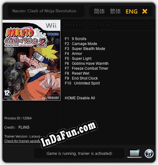 Naruto: Clash of Ninja Revolution 2: Cheats, Trainer +10 [FLiNG]