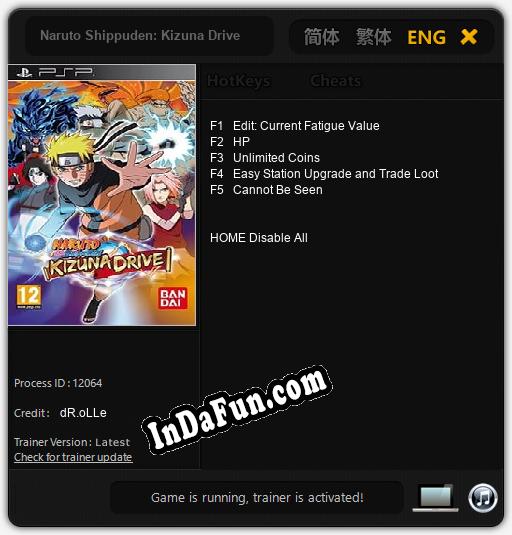 Naruto Shippuden: Kizuna Drive: TRAINER AND CHEATS (V1.0.93)