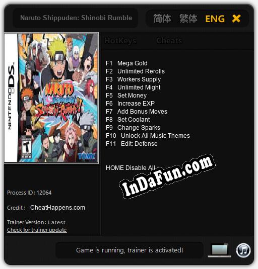 Trainer for Naruto Shippuden: Shinobi Rumble [v1.0.4]