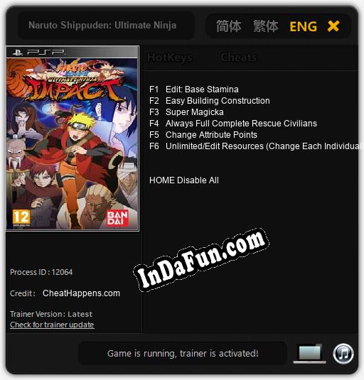 Naruto Shippuden: Ultimate Ninja Impact: Trainer +6 [v1.5]