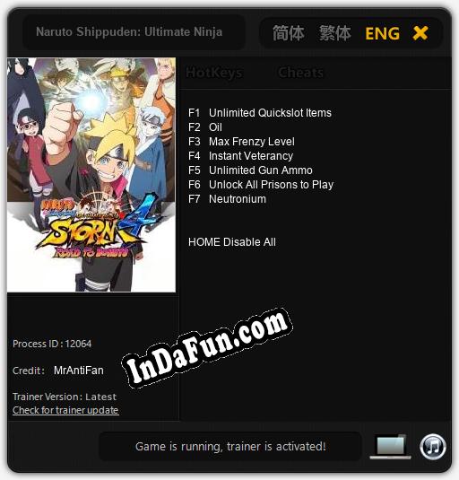 Naruto Shippuden: Ultimate Ninja Storm 4 Road to Boruto: Trainer +7 [v1.1]