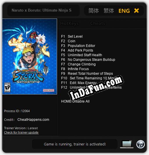 Naruto x Boruto: Ultimate Ninja Storm Connections: TRAINER AND CHEATS (V1.0.51)