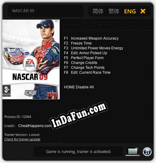 NASCAR 09: TRAINER AND CHEATS (V1.0.49)