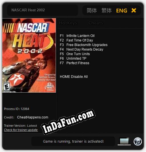 NASCAR Heat 2002: Trainer +7 [v1.3]