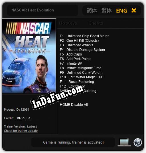 Trainer for NASCAR Heat Evolution [v1.0.4]