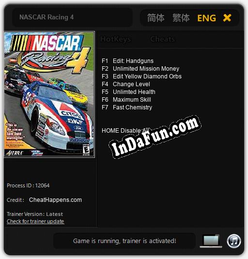 NASCAR Racing 4: Cheats, Trainer +7 [CheatHappens.com]