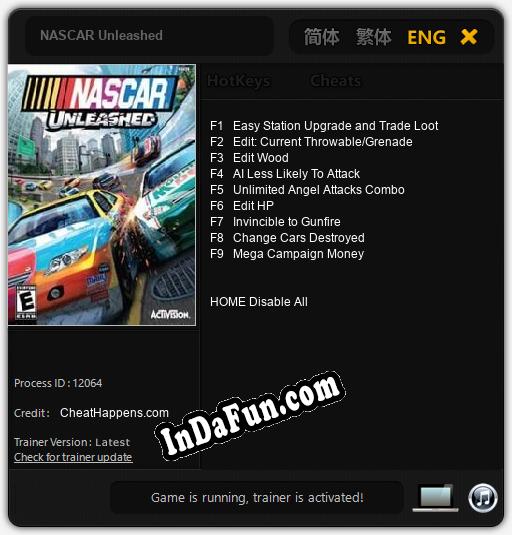 NASCAR Unleashed: Trainer +9 [v1.3]