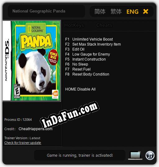 National Geographic Panda: TRAINER AND CHEATS (V1.0.4)