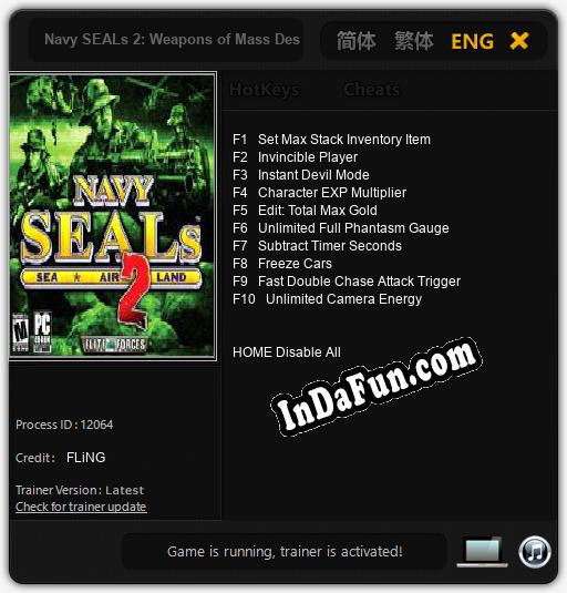 Trainer for Navy SEALs 2: Weapons of Mass Destruction [v1.0.7]