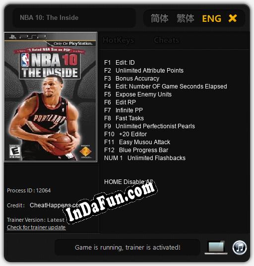 NBA 10: The Inside: Trainer +13 [v1.5]