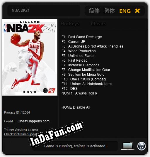 NBA 2K21: Trainer +13 [v1.4]