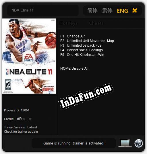 NBA Elite 11: Cheats, Trainer +5 [dR.oLLe]