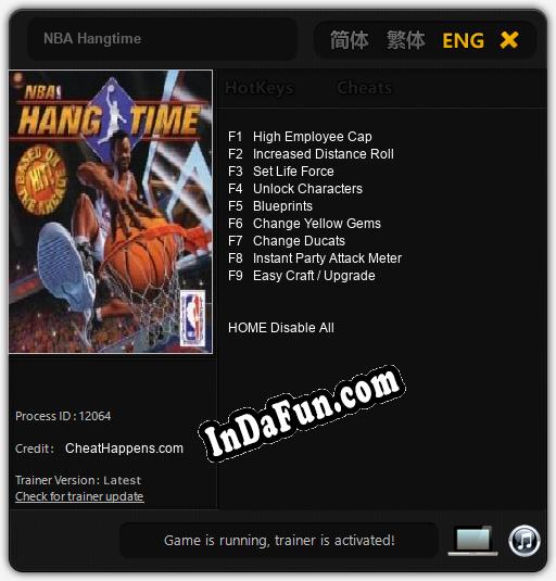 NBA Hangtime: Cheats, Trainer +9 [CheatHappens.com]