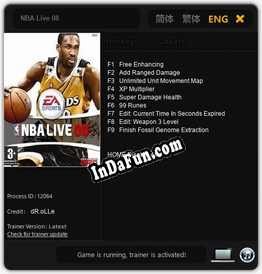 NBA Live 08: Trainer +9 [v1.8]