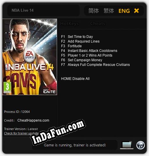 NBA Live 14: Cheats, Trainer +7 [CheatHappens.com]