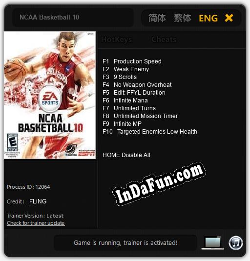 NCAA Basketball 10: Trainer +10 [v1.5]