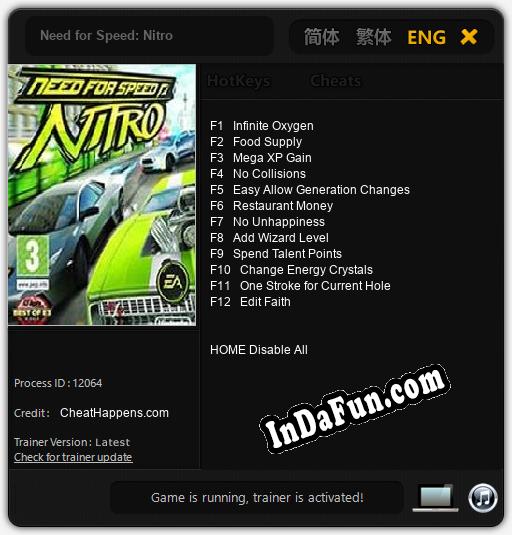 Need for Speed: Nitro: Trainer +12 [v1.2]