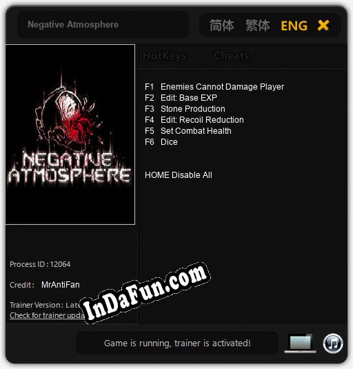 Negative Atmosphere: Cheats, Trainer +6 [MrAntiFan]