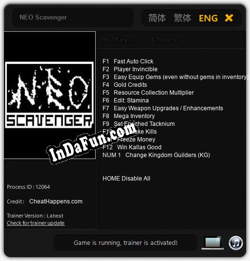 NEO Scavenger: TRAINER AND CHEATS (V1.0.85)