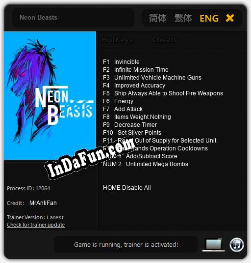 Neon Beasts: TRAINER AND CHEATS (V1.0.46)