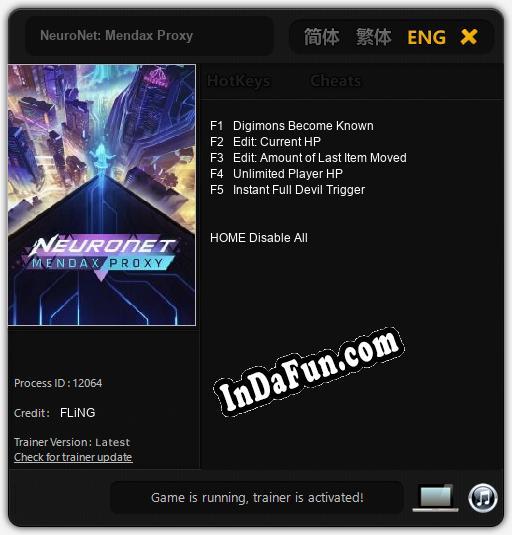 NeuroNet: Mendax Proxy: Cheats, Trainer +5 [FLiNG]