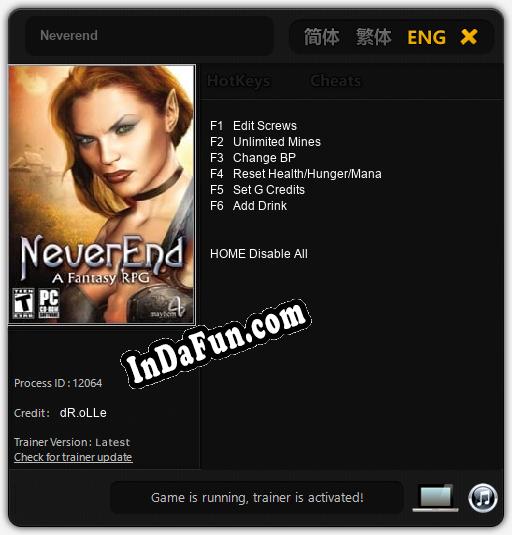 Neverend: TRAINER AND CHEATS (V1.0.51)