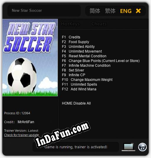 New Star Soccer: Cheats, Trainer +12 [MrAntiFan]