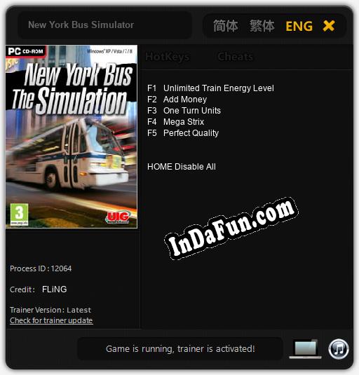 New York Bus Simulator: Trainer +5 [v1.2]