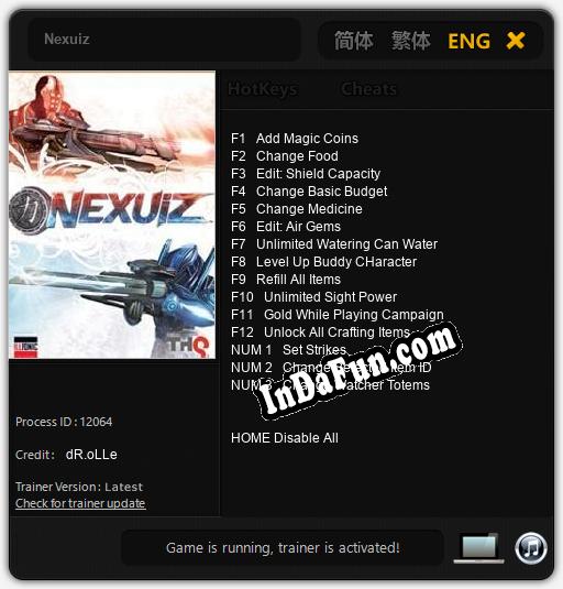 Nexuiz: Cheats, Trainer +15 [dR.oLLe]