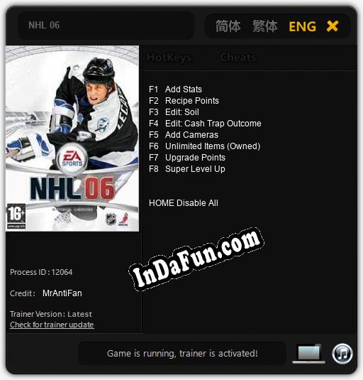 NHL 06: Trainer +8 [v1.9]