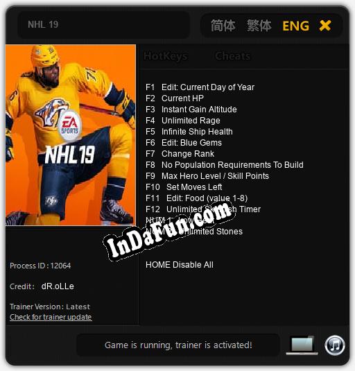 Trainer for NHL 19 [v1.0.3]