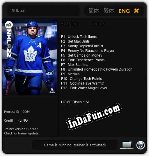 Trainer for NHL 22 [v1.0.5]