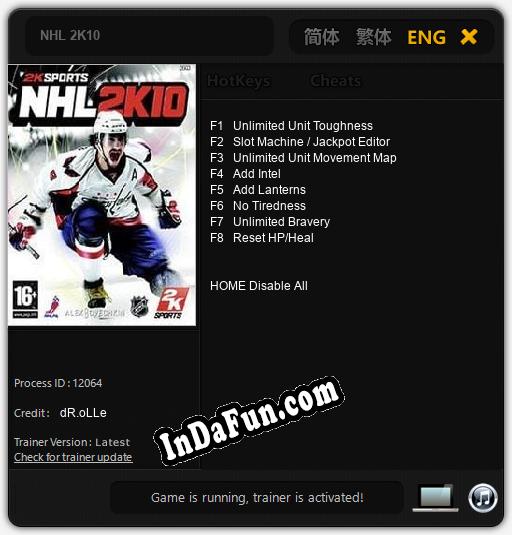 NHL 2K10: Cheats, Trainer +8 [dR.oLLe]